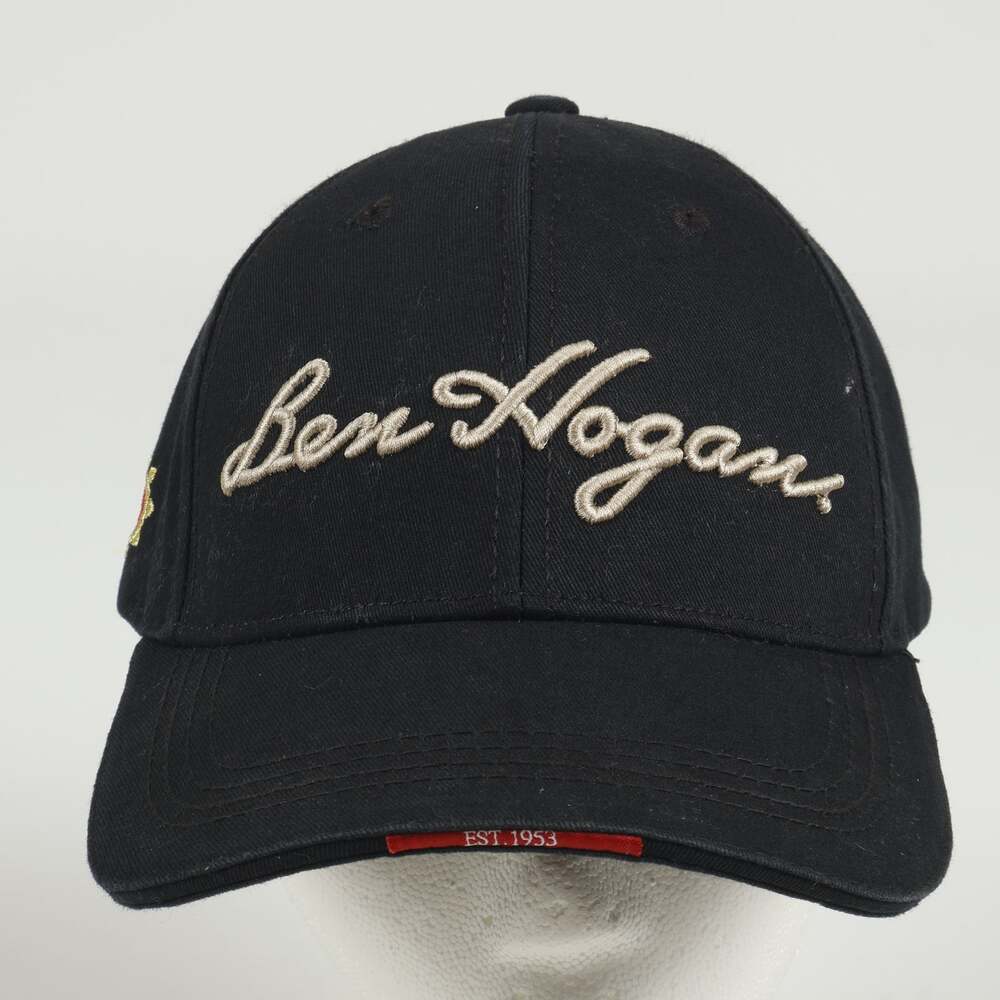 Ben Hogan Embroidered Logo H&L Strapback Golf Cap Hat Black White